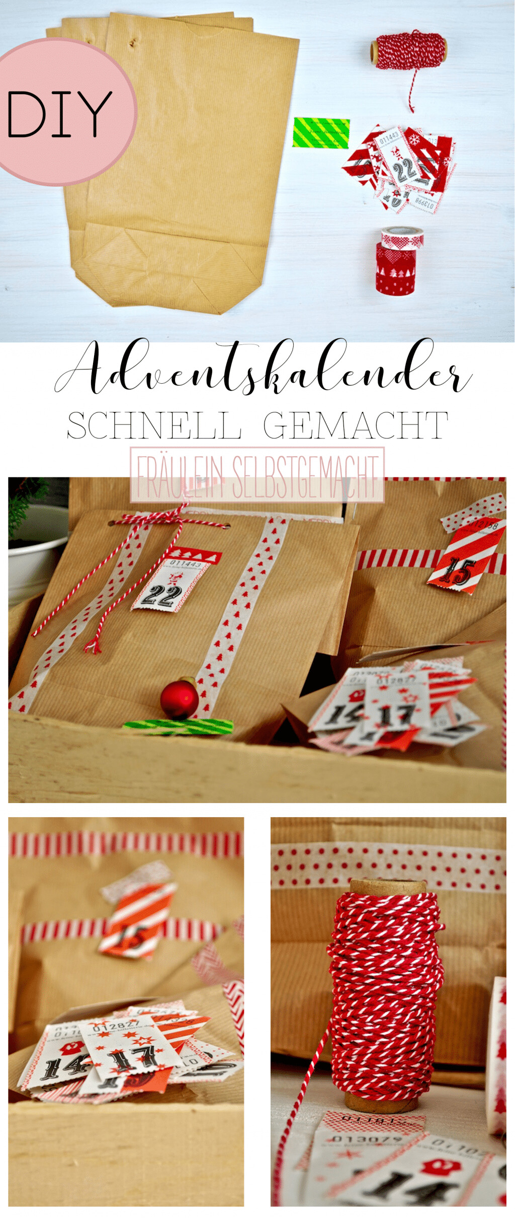 Adventskalender - mit Zahlenanhängern