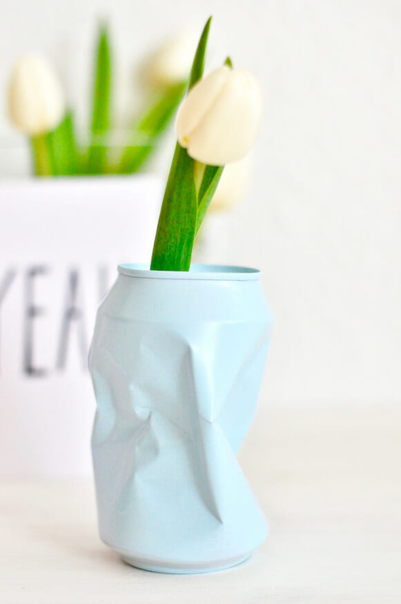 Vase aus Blechdose von Fräulein Selbstgemacht
