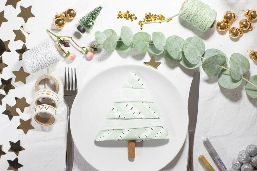 Tannenbaum Servietten falten-17