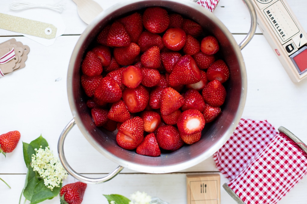 Erdbeer Holunder Marmelade