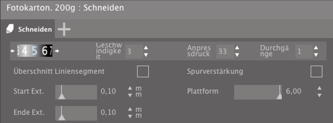 Eigenschaften zum Schneiden von Fotokarton 200g