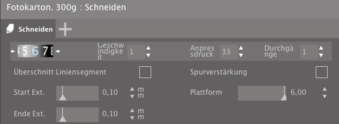 Eigenschaften zum Schneiden von Fotokarton 300g